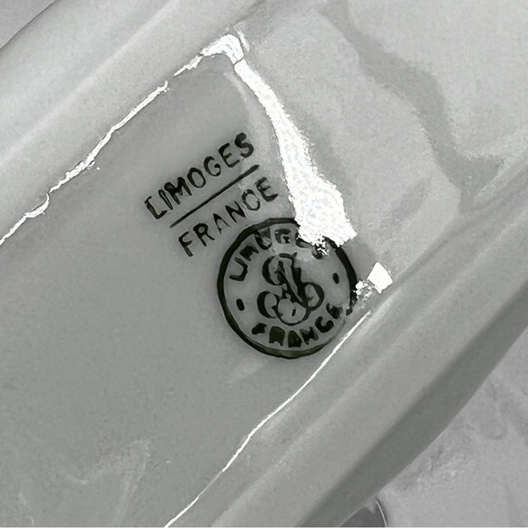 Limoges Fine Porcelain China Trinket Jewelry Pen eyeglass Floral Daisy Dish Tray - Picture 11 of 13